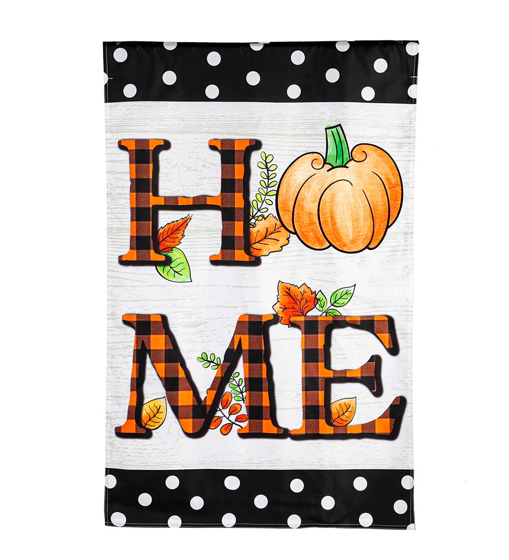 Pumpkin Home Applique House Flag