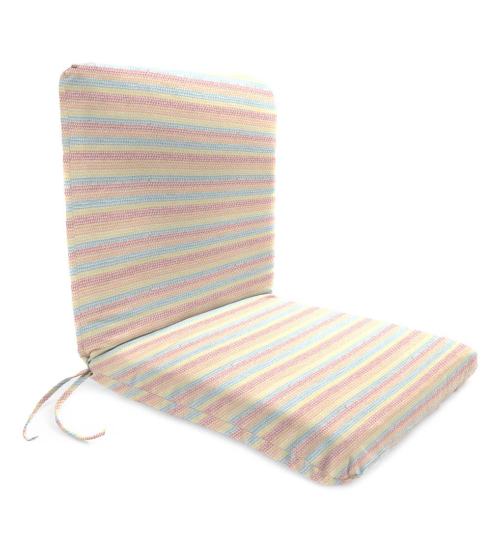 Sunbrella Chair Cushion with Ties, Seat 19"x 17"x 2½"; Back 19"x 19"x 2½" swatch image