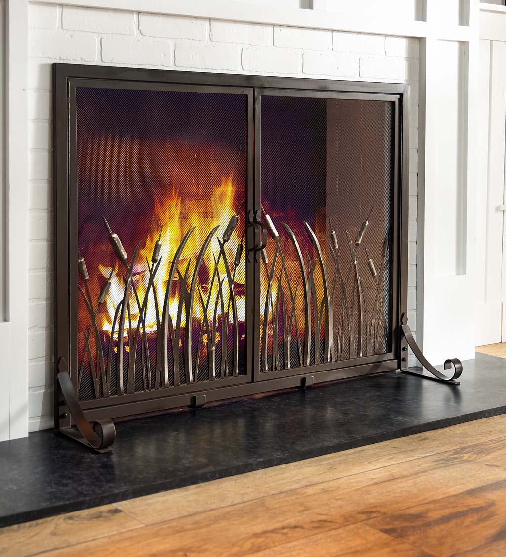 Waters Edge Fireplace Screen With Two Doors