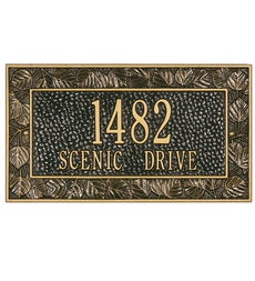 American-Made Personalized Aspen Address Plaque In Cast Aluminum swatch image