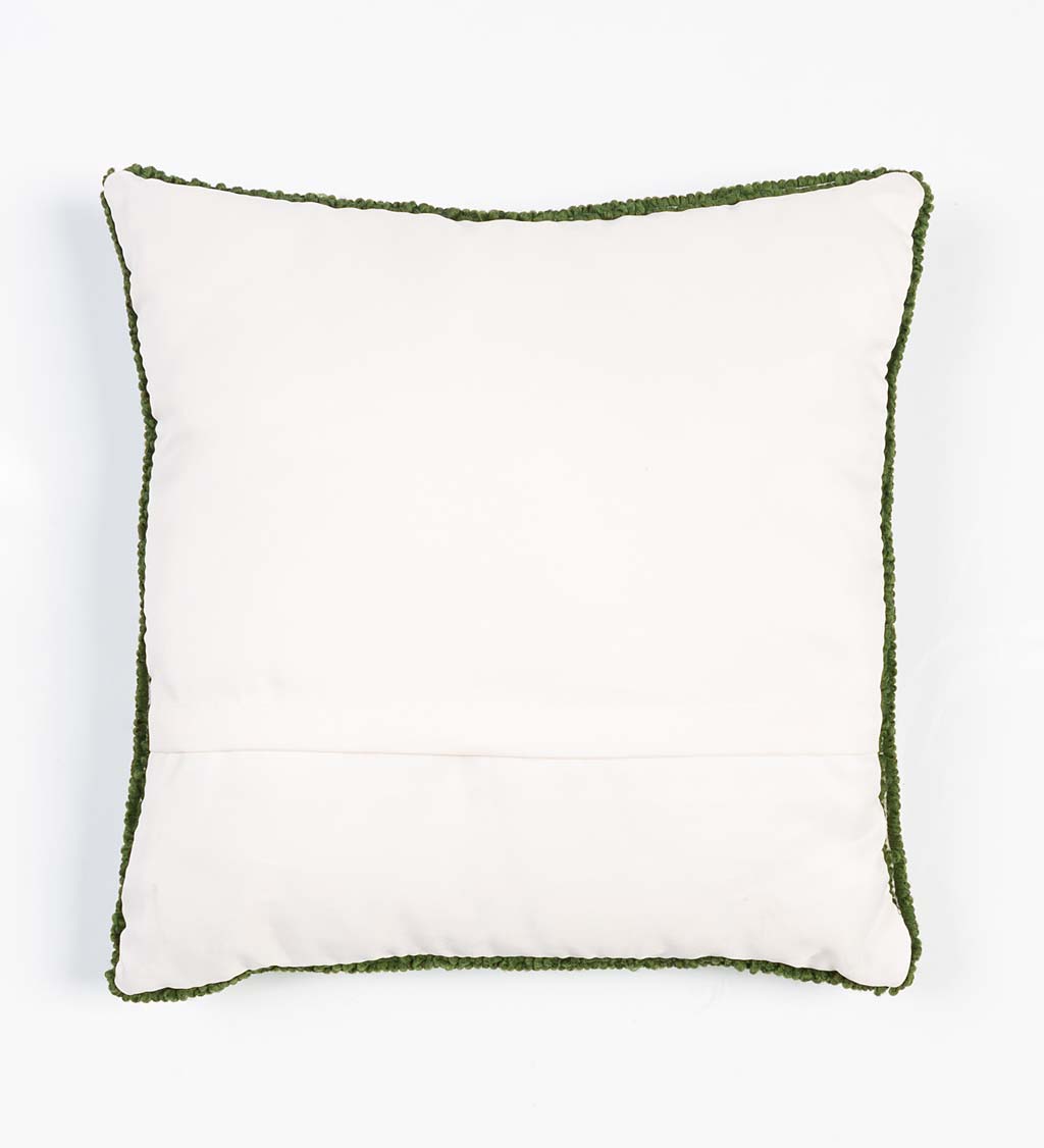Indoor/Outdoor Hooked Polypropylene Pineapple Throw Pillow