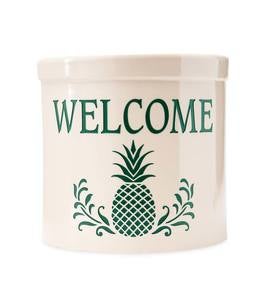 Pineapple Welcome Stoneware Crock