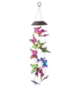 Colorful Metal Butterfly Solar Mobile