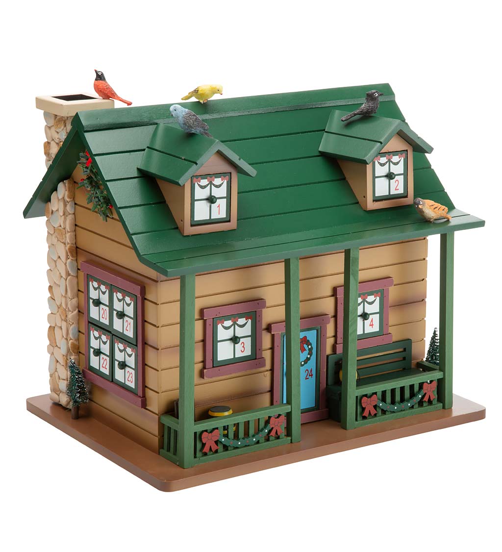 Christmas Advent Cabin with Woodland Animals and Santa