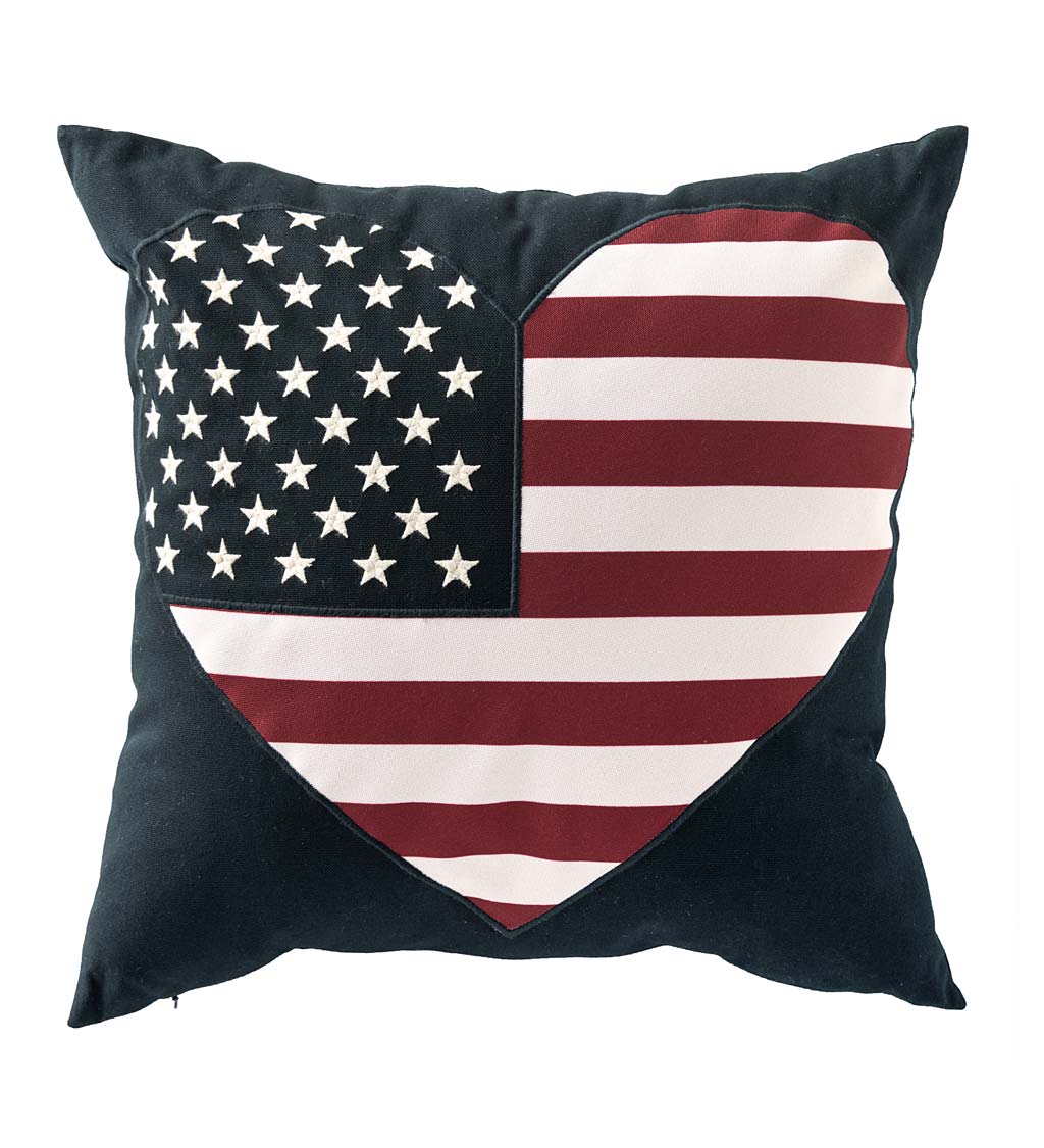Indoor/Outdoor Patriotic Throw Pillows swatch image