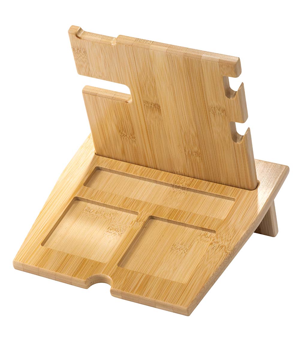 Wood Accessory Desk Organizer For Electronics