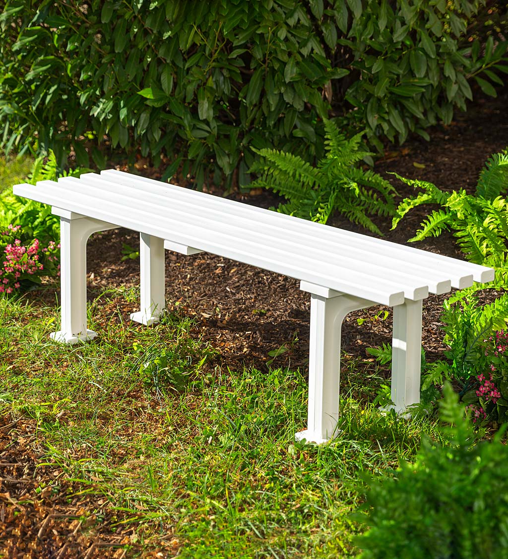 Commercial-Grade Weatherproof Backless Garden Bench