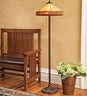 Tiffany-Style Stained Glass Mission Style Floor Lamp