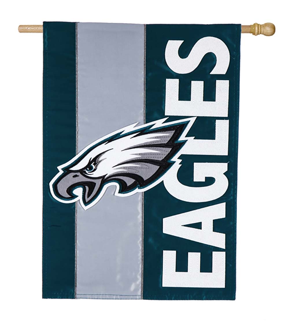 Double-Sided Embellished NFL Team Pride Applique House Flag