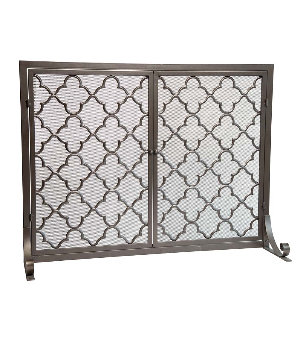 Large Geometric Screen with Doors, 44"W x 33"H swatch image