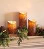 Woodland Flameless LED Candles with Timer, Set of 3