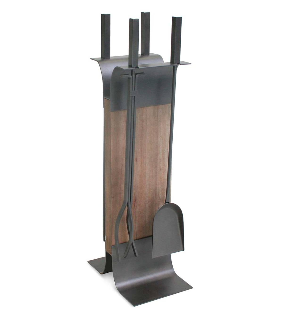 Stanton 4-Pc. Fireplace Tool Set with Wood Stand