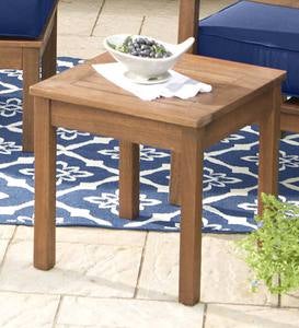 Eucalyptus Wood Side Table, Lancaster Outdoor Furniture Collection