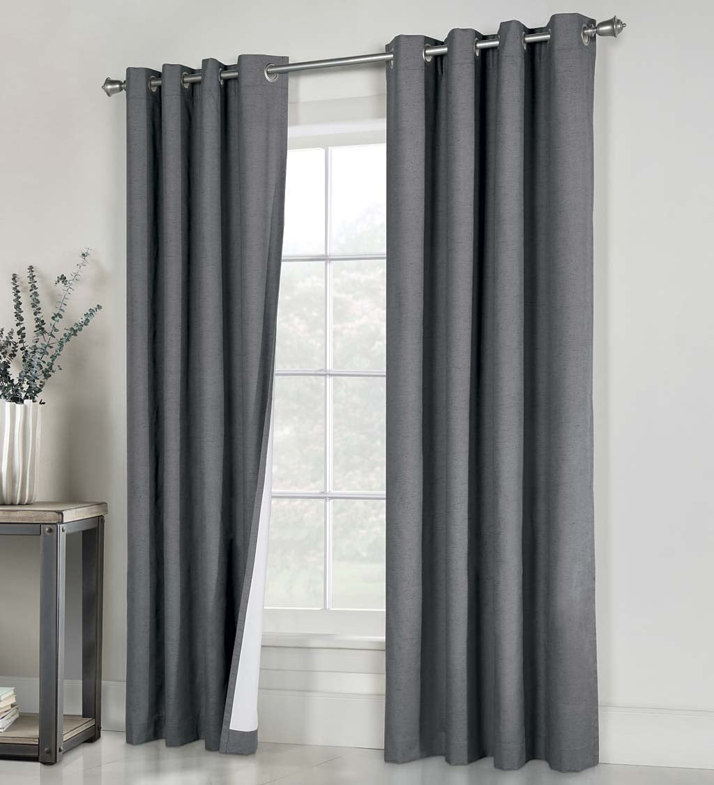 ThermaPlus Slubbed Blackout Curtain Pairs with Grommets