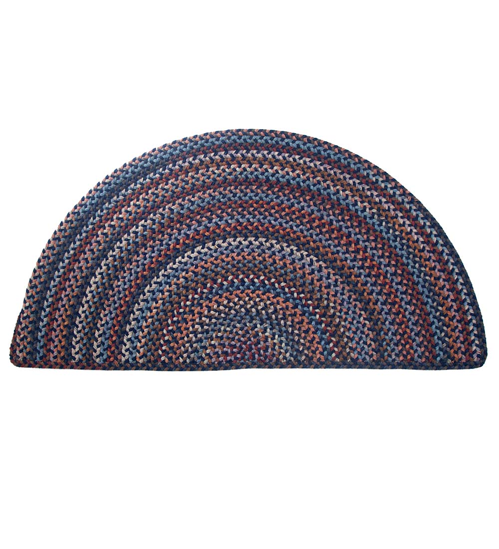 Blue Ridge Half Round Wool Braided Rug, 2' x 4' swatch image