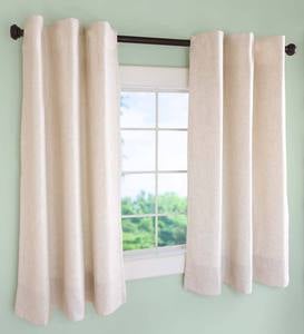 Insulated Short Curtain Panels, Rod Pocket