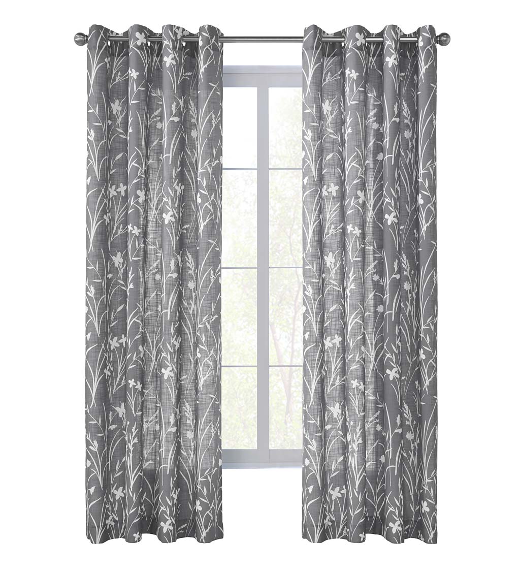 Buckingham Grommet Curtain Panel, 52"W x 84"L swatch image