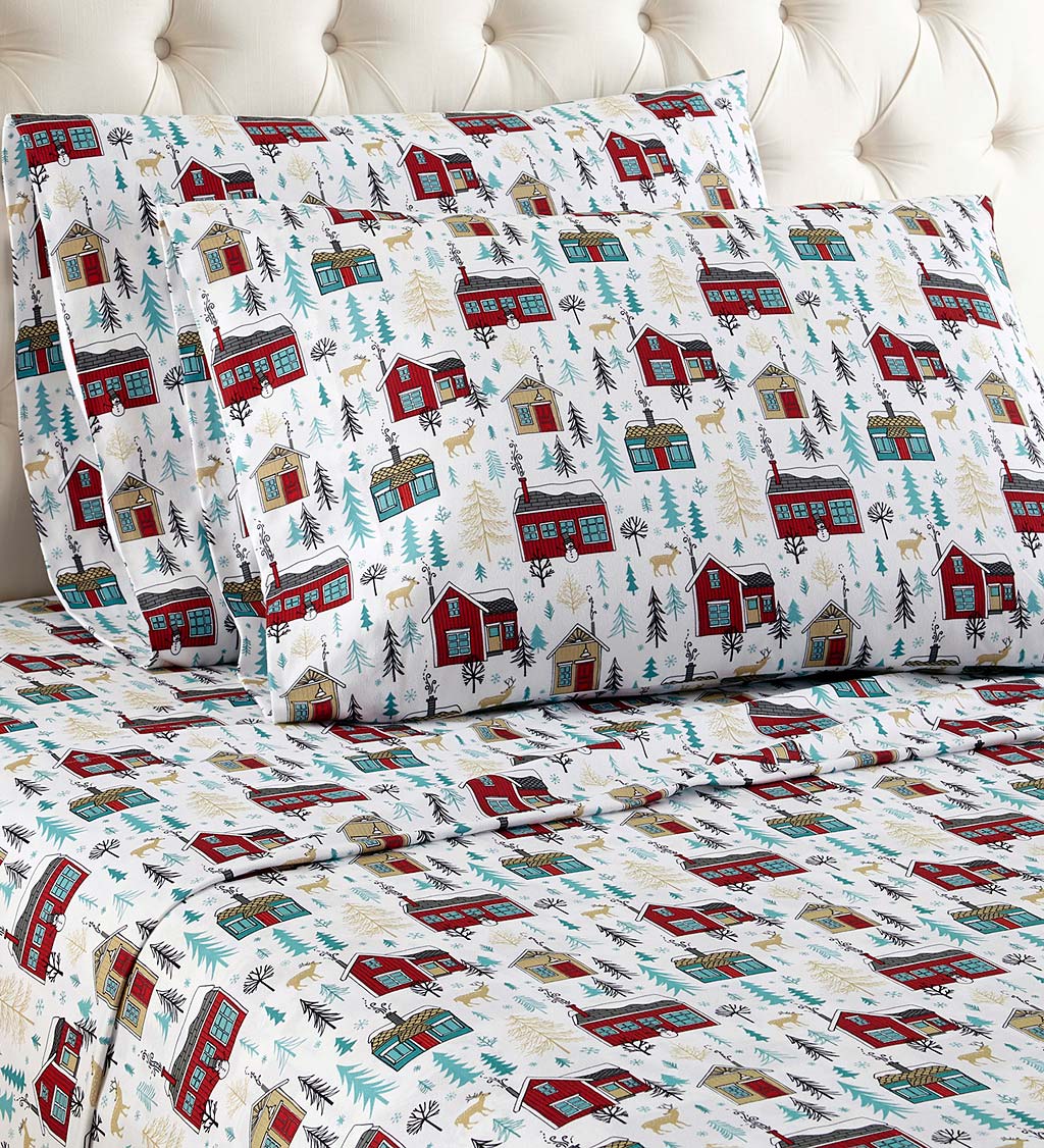 Cabins Micro Flannel Sheet Set