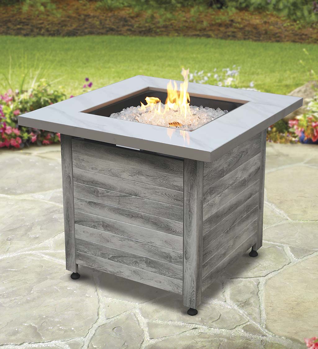 Tidewater Propane Gas Fire Pit With, Propane Fire Pit Cover