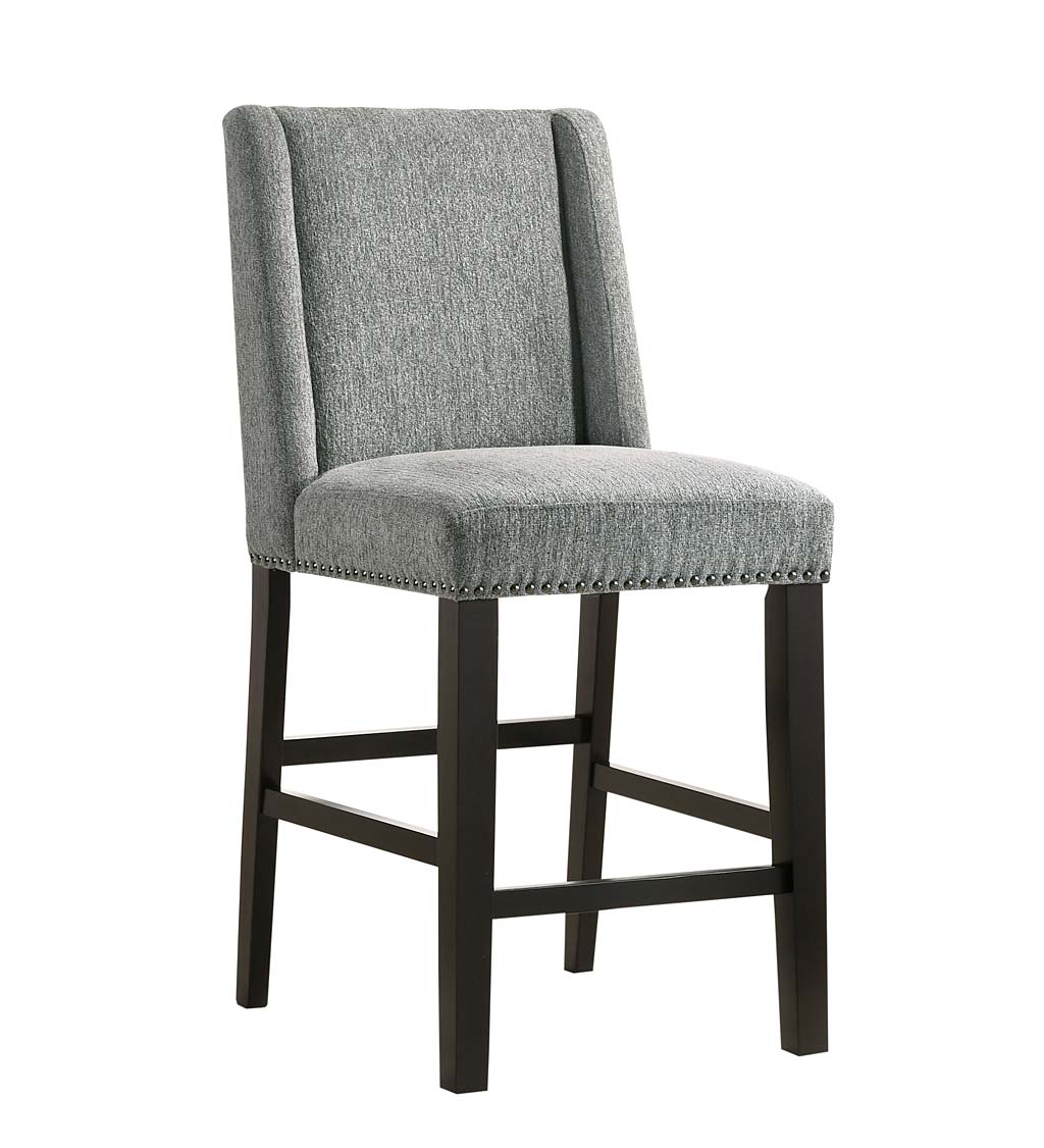 Upholstered Chair-Style 24" Counter Stools, Set of 2