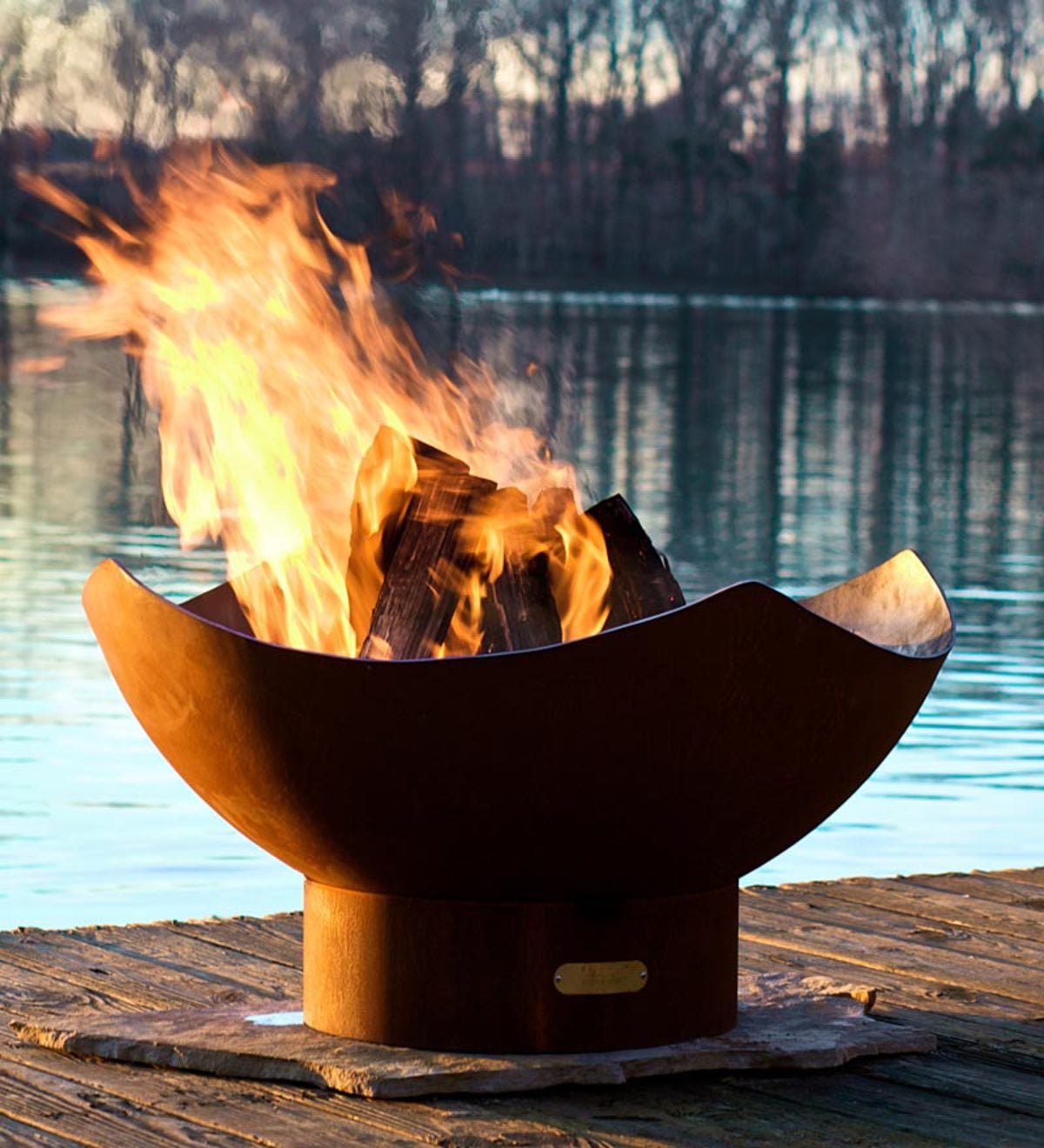 American-Made Firepit Art Manta Ray Fire Pit
