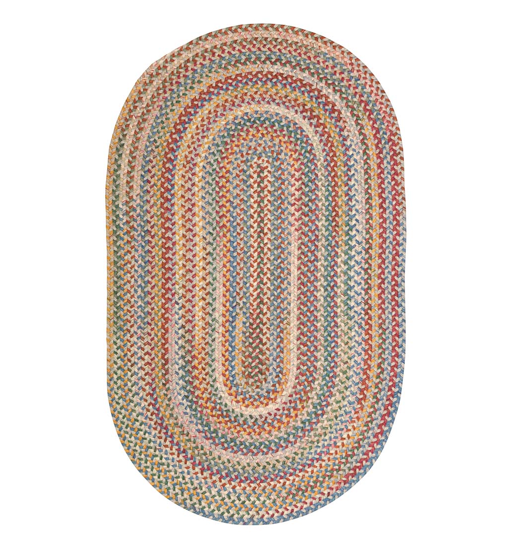 Blue Ridge Wool Oval Braided Rug, 8' x 11' swatch image