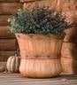 Large Faux Wood Bushel Basket Planter
