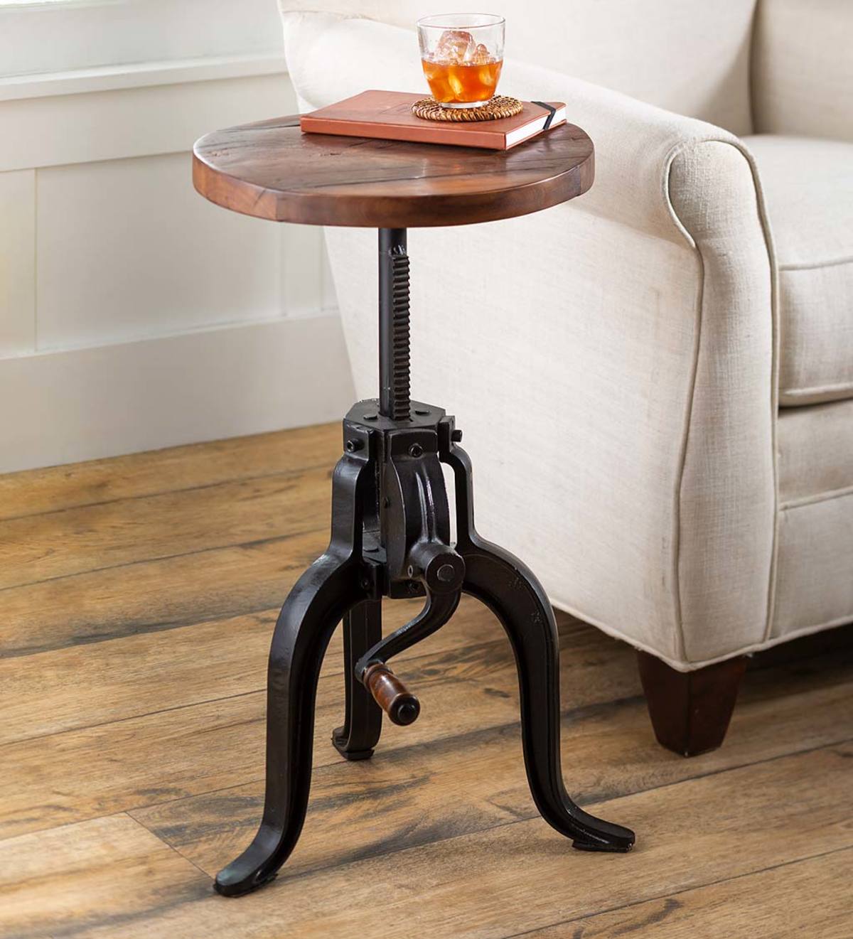 Allegheny Reclaimed Wood Adjustable Height Crank Table