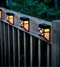 Mission-Style Solar Deck Accent Lights, Set of 4