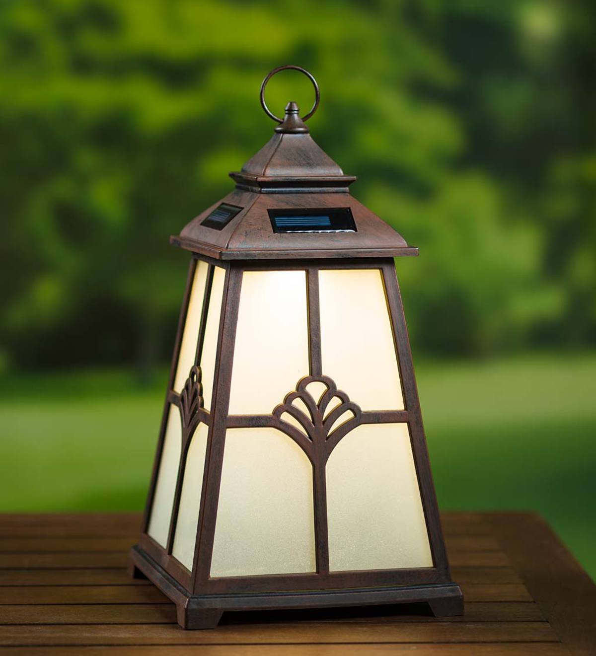 Solar Lotus Lantern Outdoor LED Light
