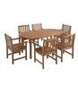 Lancaster Oval Table Set, Oval Table and 6 Chairs - Natural