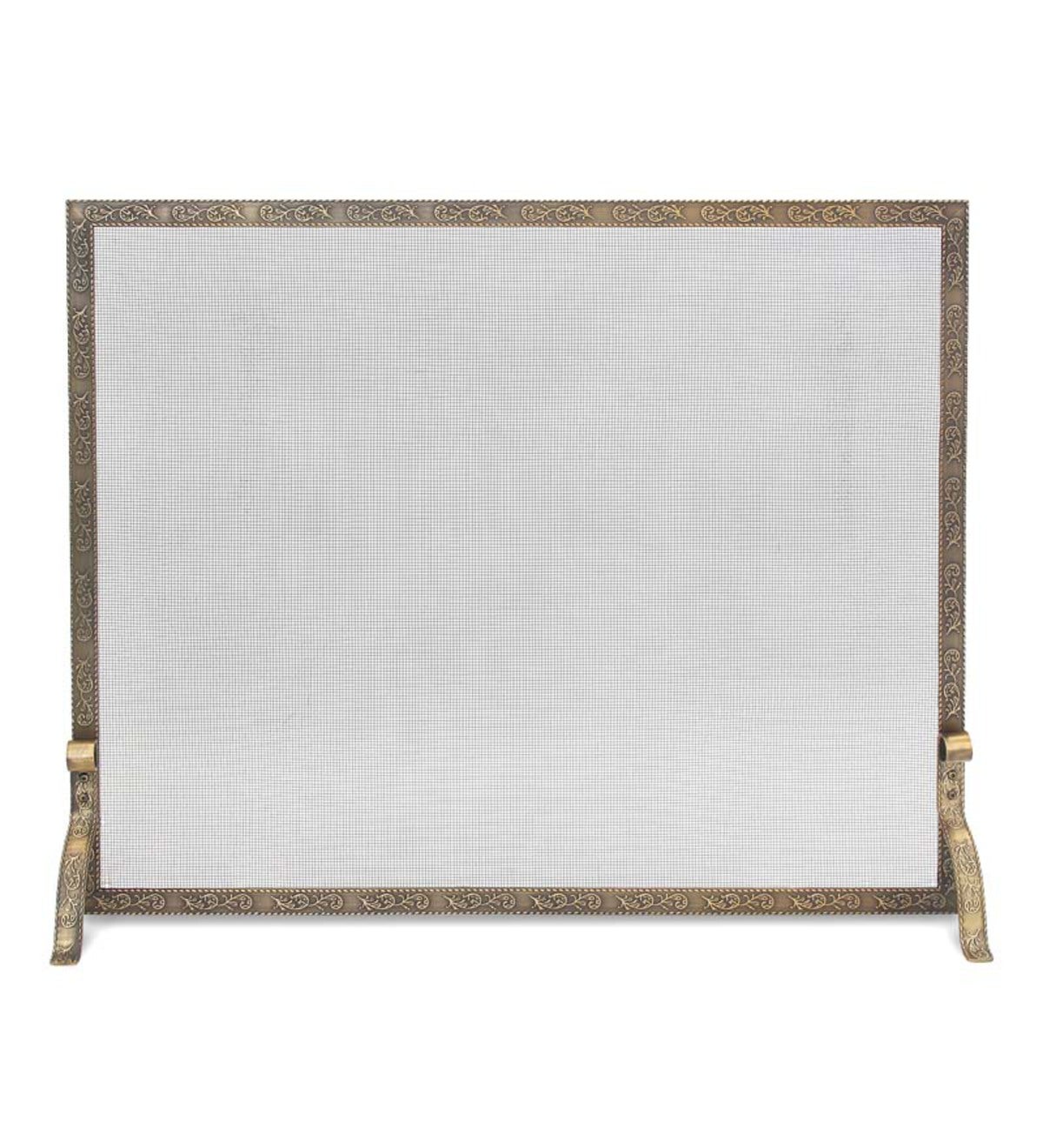 Bay Branch Embossed Single Panel Fireplace Screen