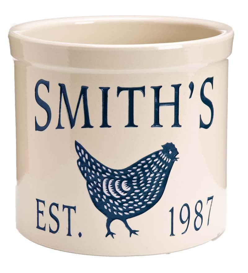 USA-Made Handcrafted Personalized Chicken Crock swatch image