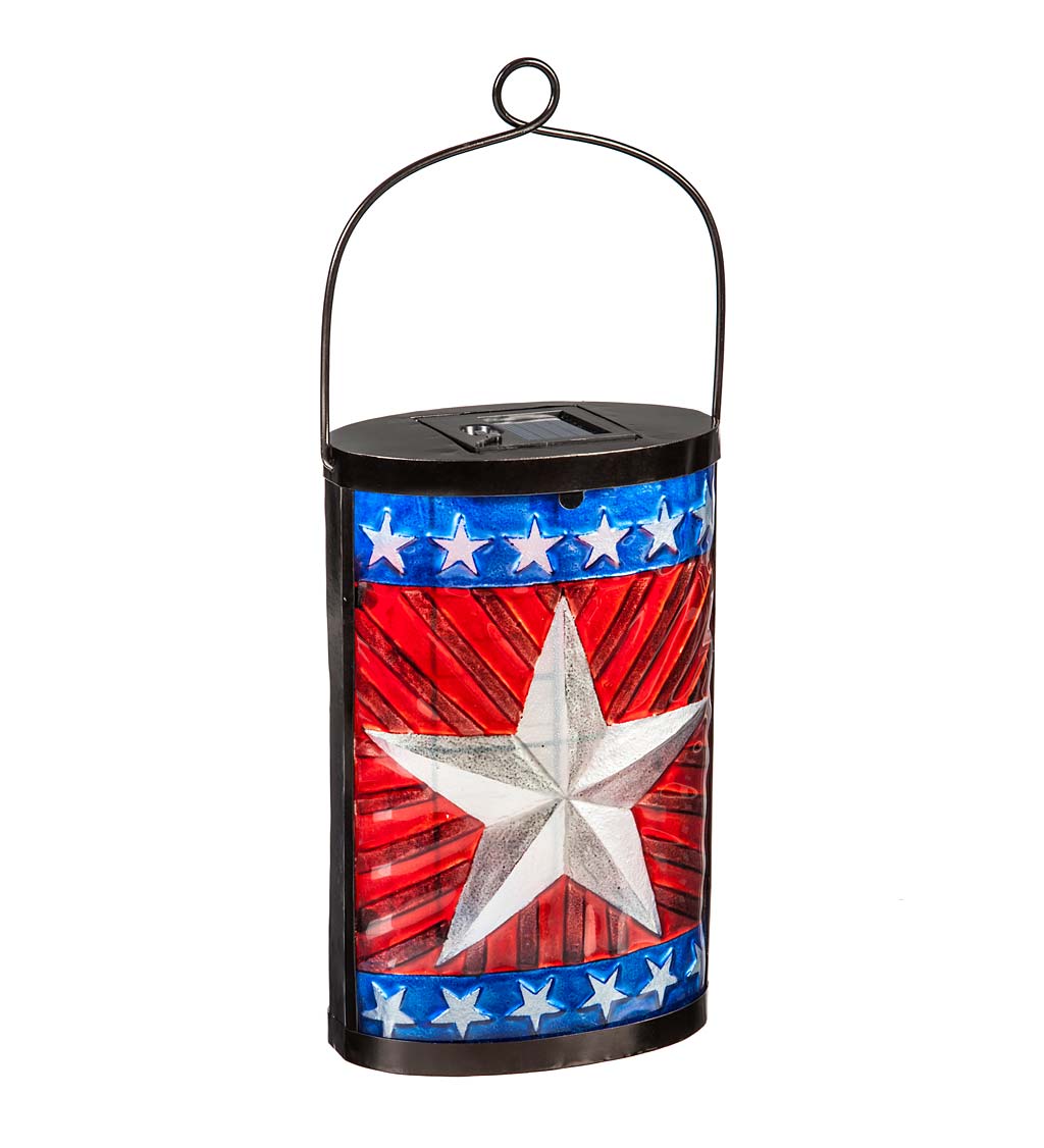 Patriotic Star Flag Solar Lantern