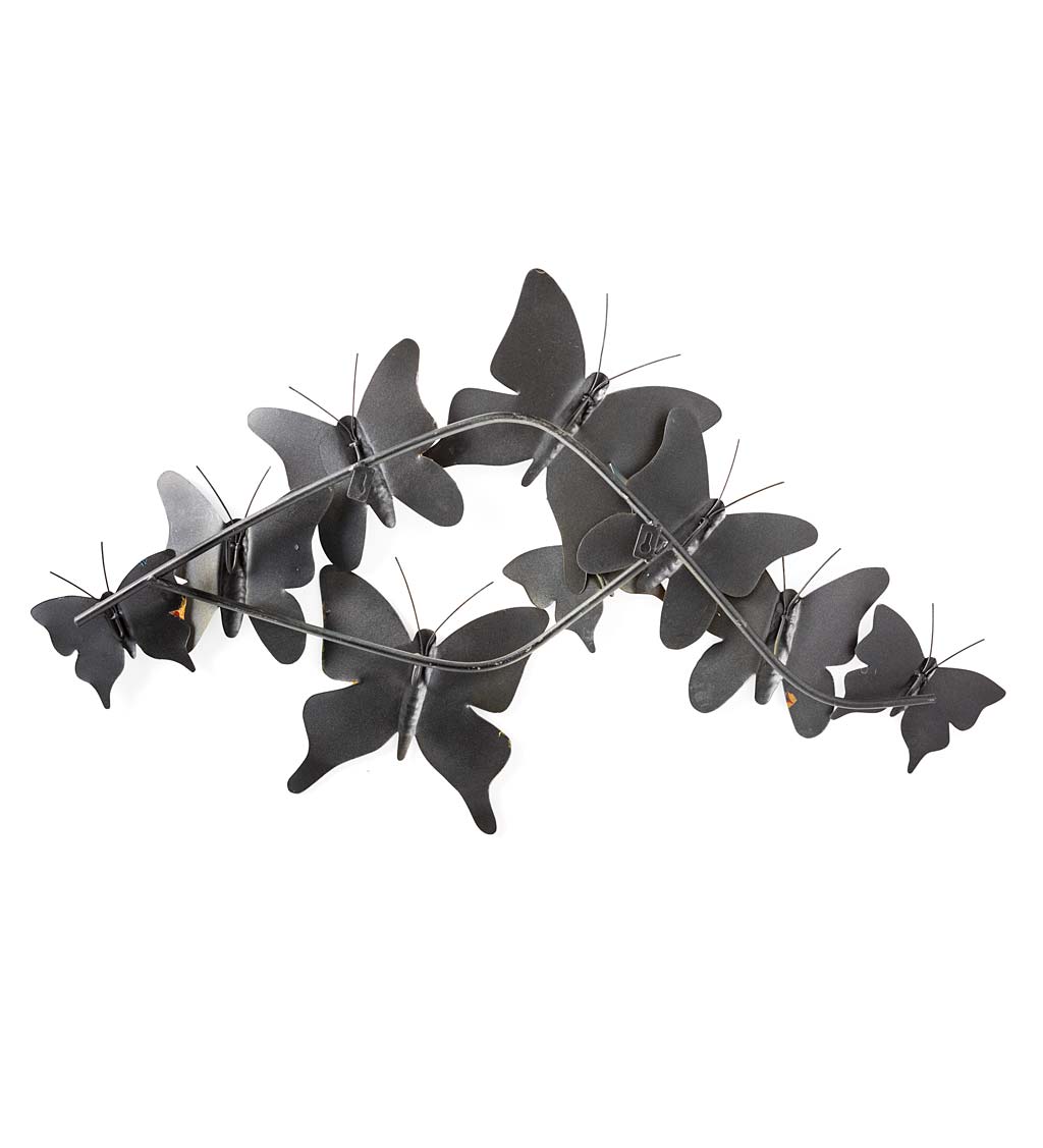 Indoor/Outdoor 3D Painted Metal Butterfly Wall Art