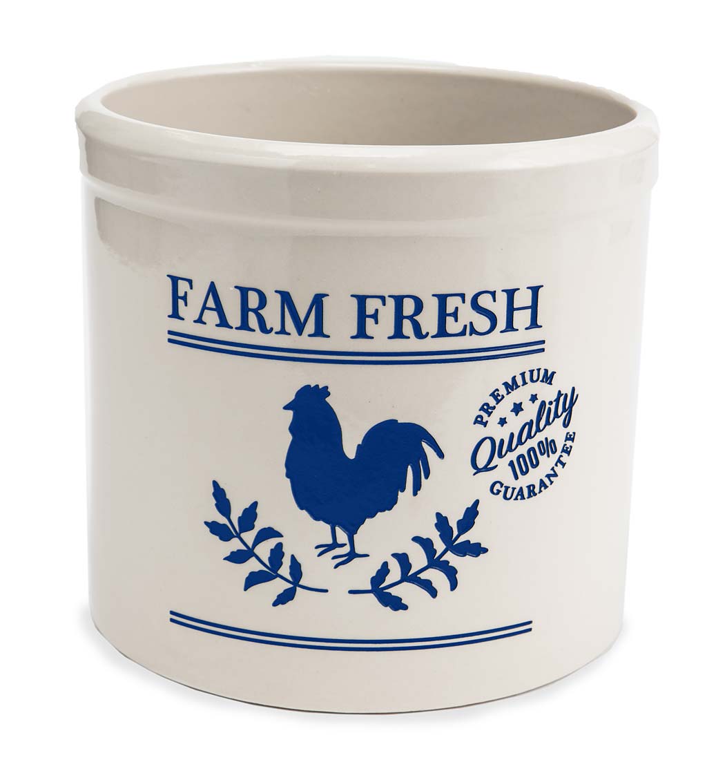 Farm Fresh Rooster Stoneware Crock swatch image