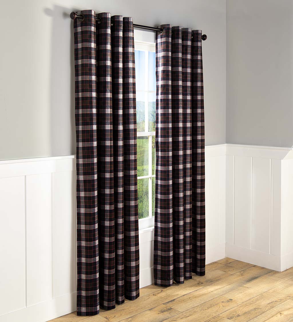 MacDonald Plaid Thermalogic™ Energy Efficient Insulated Plaid Grommet-Top Curtain Panels