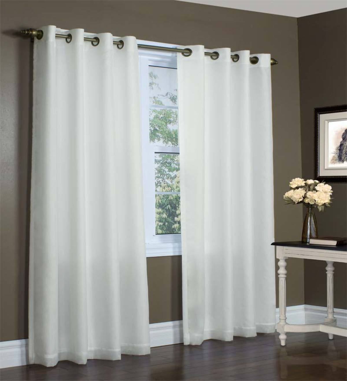 54"W x 95"L Thermovoile Lined Grommet-Top European-Style Voile Panel