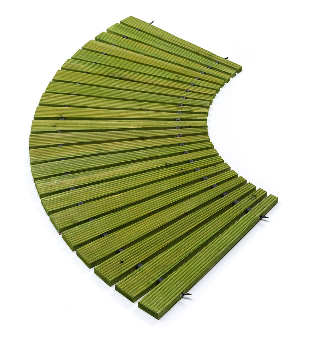 6'L Roll-Out Green Curved Hardwood Pathway