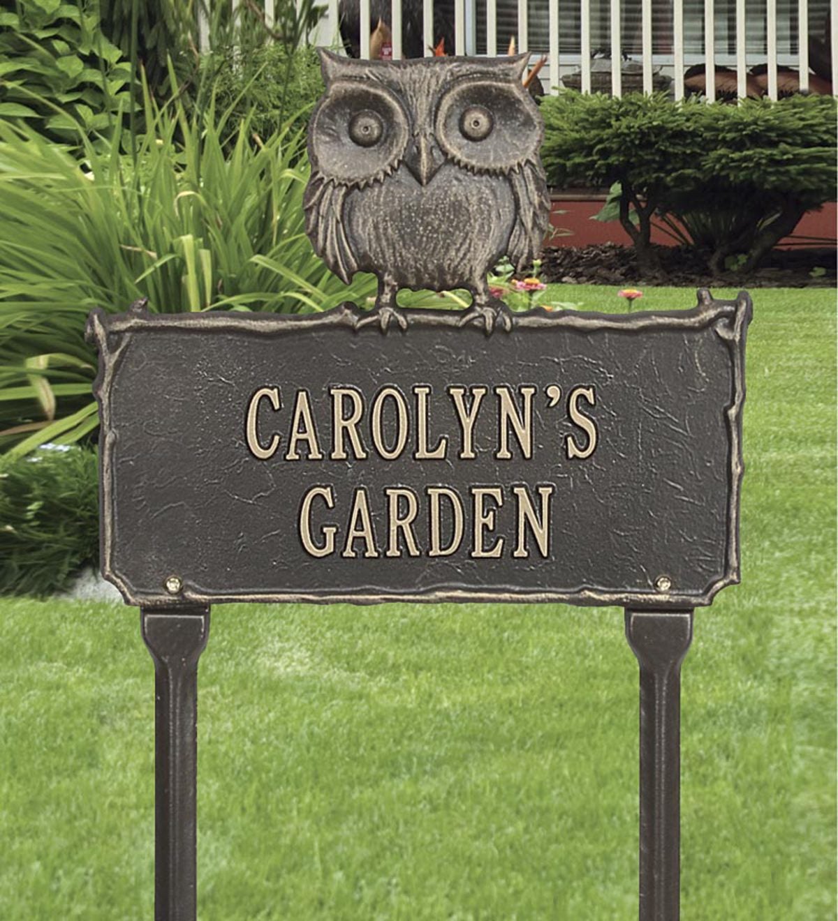 Personalized Cast Aluminum Owl Sign