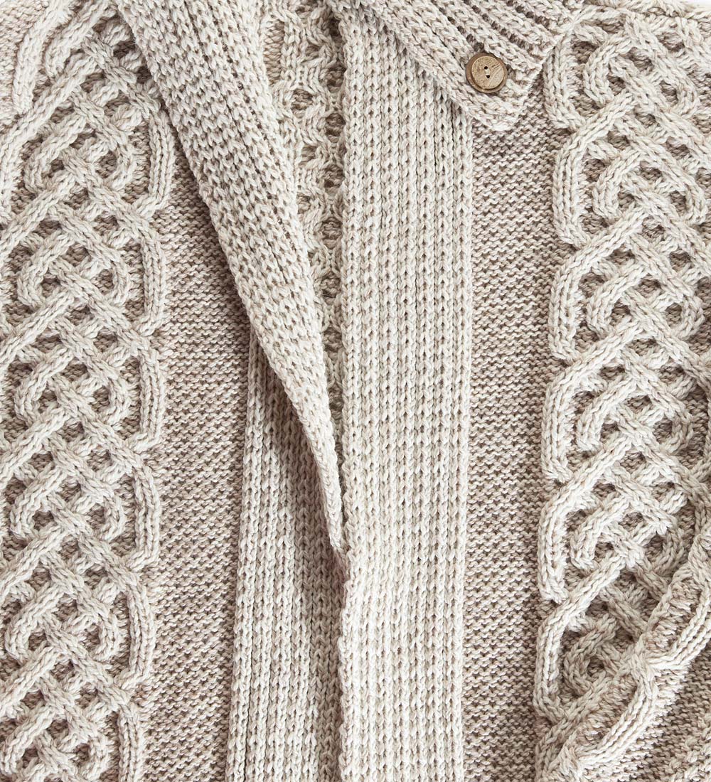 Women's Irish Long Cardigan in Merino Wool swatch image