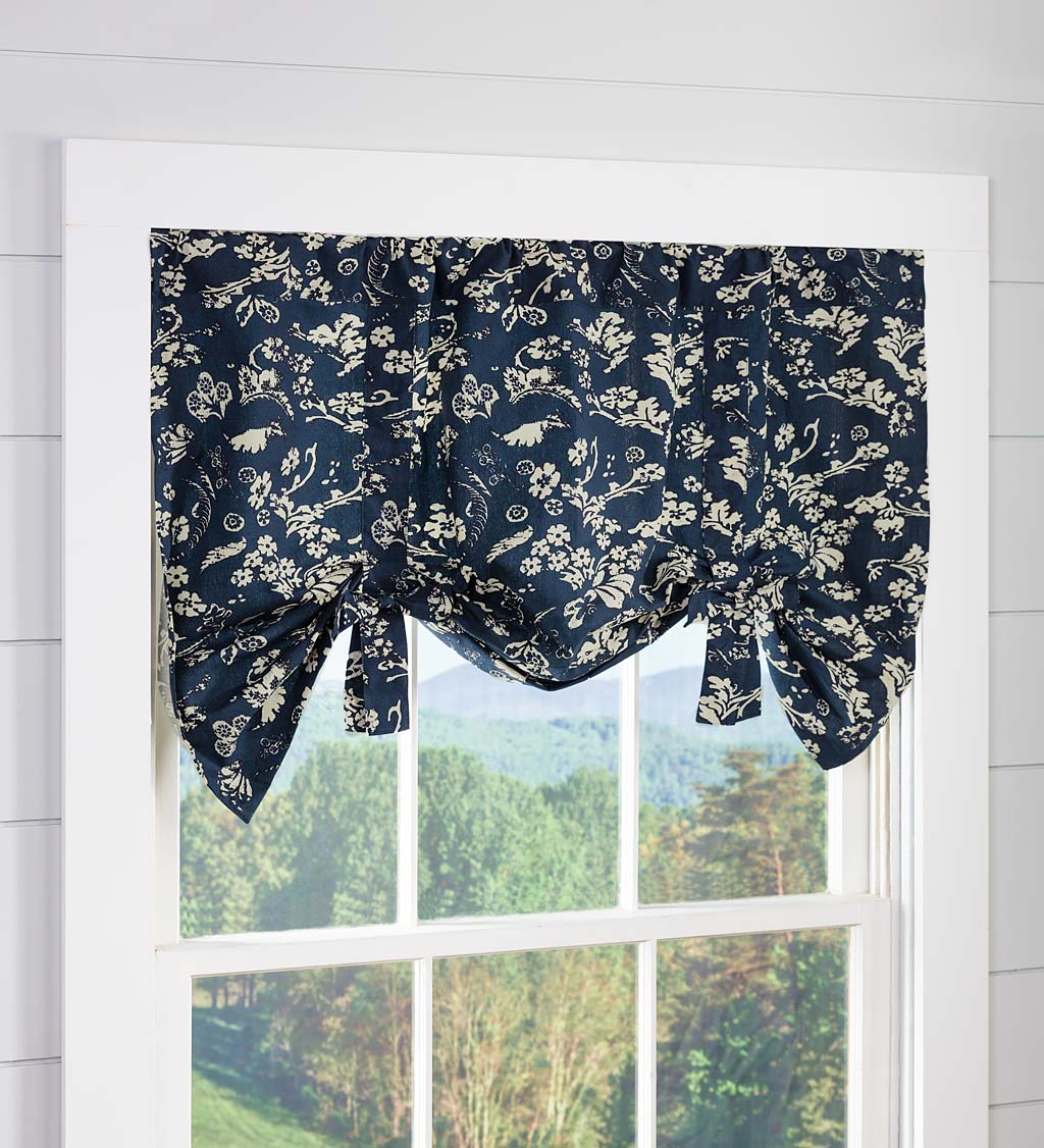 Floral Damask Bow Tie Window Valance swatch image