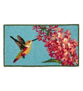 Hummingbird and Lilac Indoor/Outdoor Accent Rug