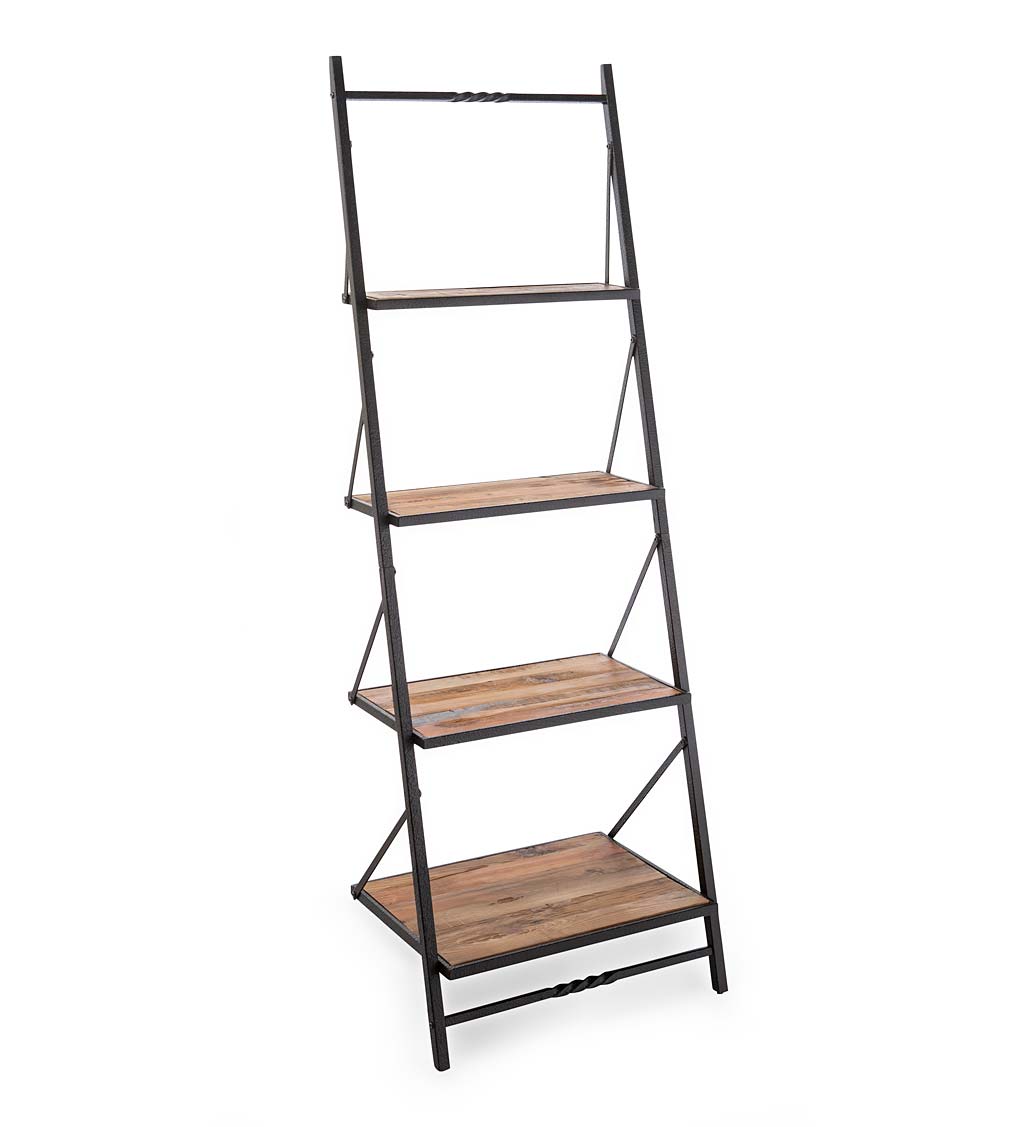 Deep Creek Reclaimed Wood Ladder Wall Shelf Display/Storage