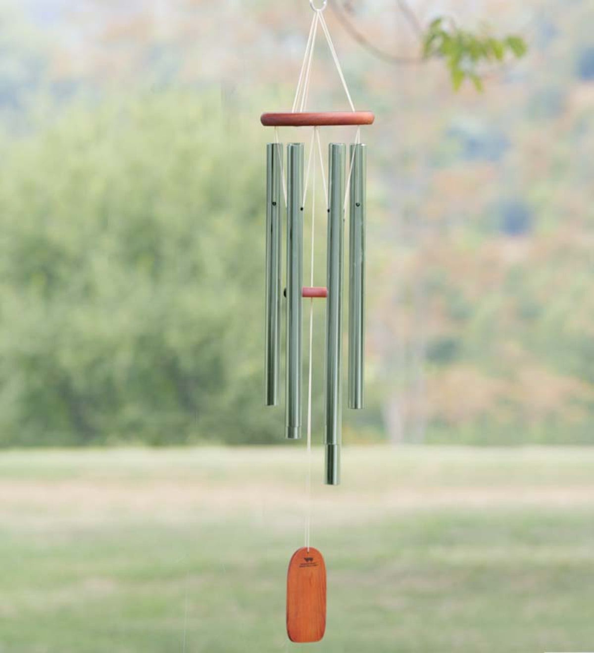 Weather-Resistant Aluminum and Bamboo Amazing Grace Tone Wind Chimes
