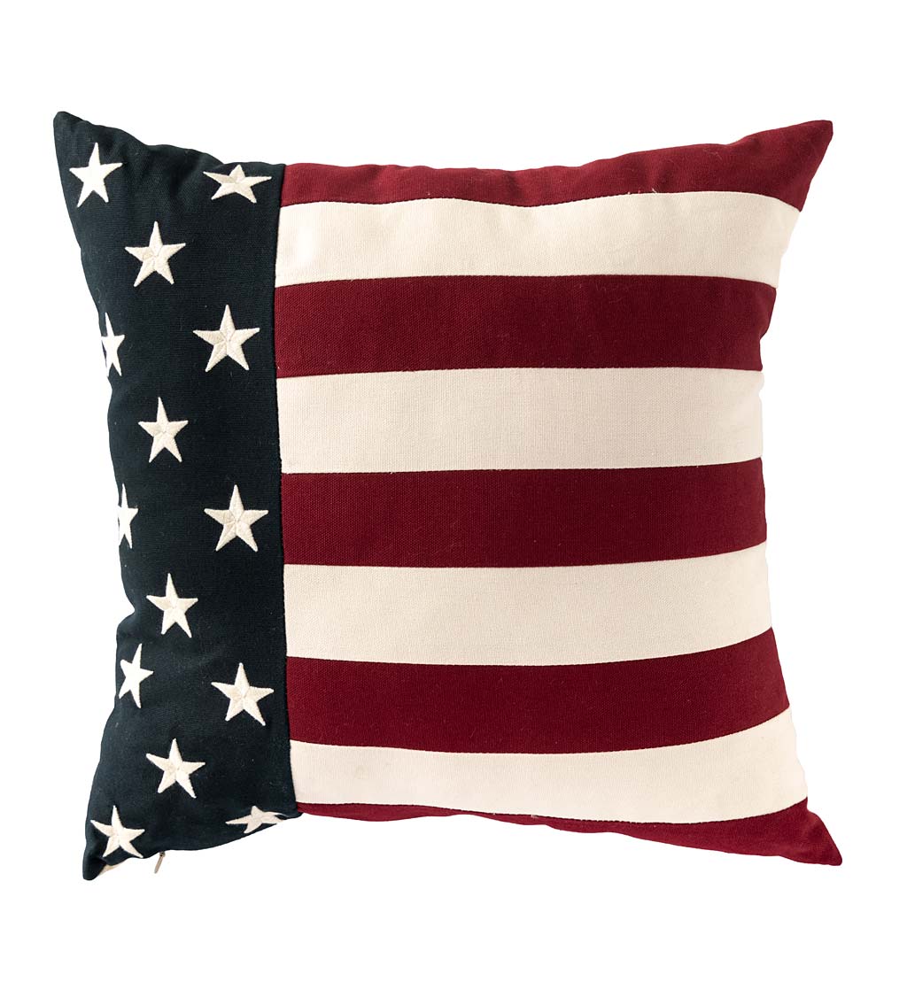 Indoor/Outdoor Patriotic Throw Pillows swatch image