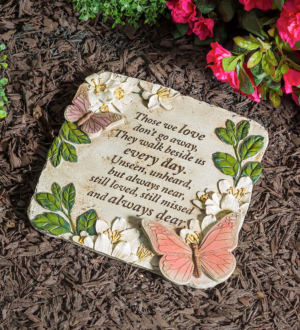 Those We Love Butterflies Memorial Garden Stone