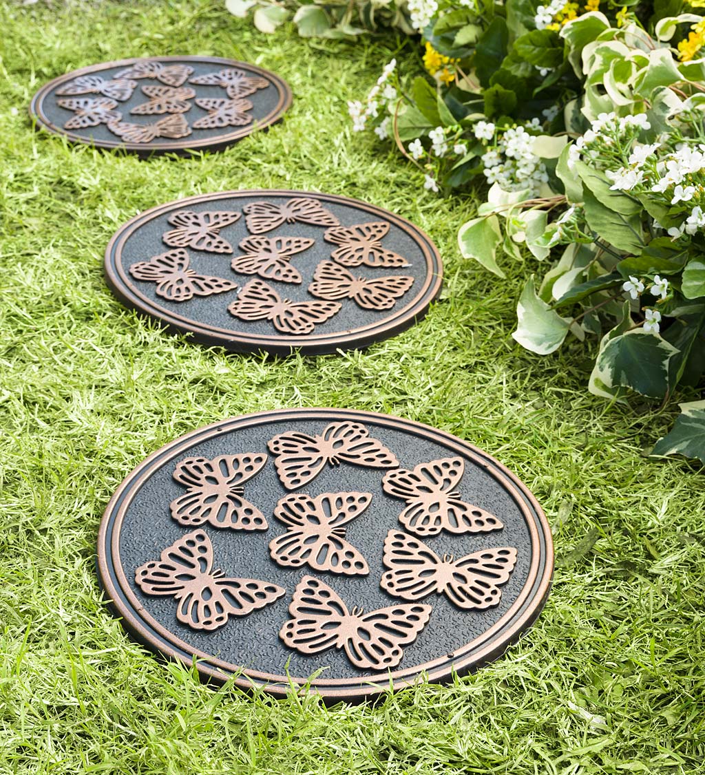 Recycled Rubber Stepping Stones, Set of 3 swatch image