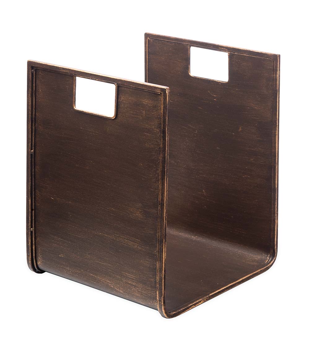 Metal Wood Holder With Carrying Handles