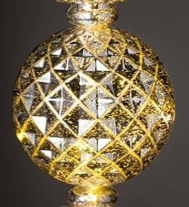 Indoor/Outdoor Shatterproof Holiday Lighted Large Finial Hanging Ornament